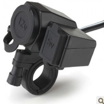 Waterproof Power Socket for Motorcycle Motorbike 12 V Cigarette Lighter 5V USB Power Port Adaptor Outlet Charger